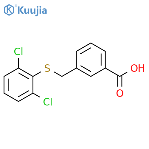 3-{(2,6-dichlorophenyl)sulfanylmethyl}benzoic acid structure