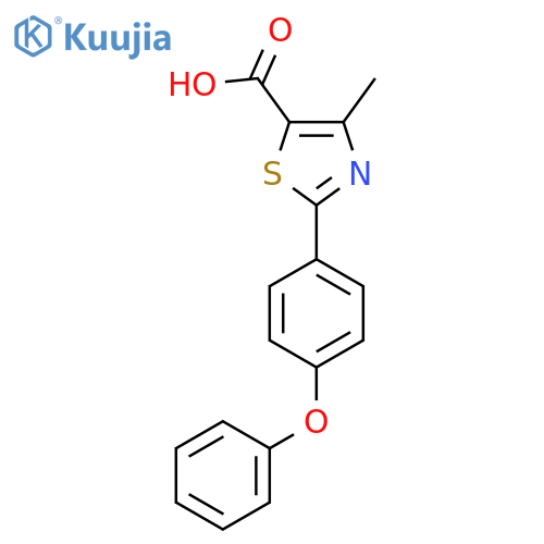 4-Methyl-2-(4-phenoxyphenyl)-1,3-thiazole-5-carboxylic acid structure