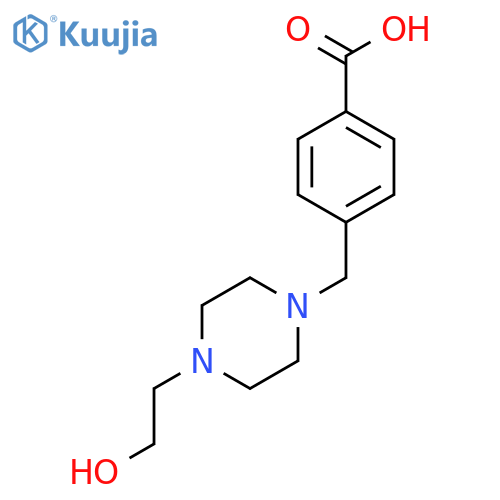 4-4-(2-Hydroxy-ethyl)-piperazin-1-ylmethyl-benzoic acid structure