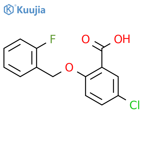 5-Chloro-2-(2-fluorobenzyl)oxybenzoic Acid structure