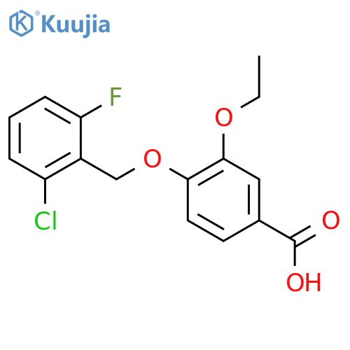 4-[(2-Chloro-6-fluorobenzyl)oxy]-3-ethoxybenzoic acid structure