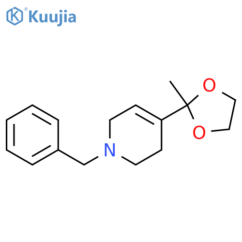 Pyridine,1,2,3,6-tetrahydro-4-(2-methyl-1,3-dioxolan-2-yl)-1-(phenylmethyl)- structure