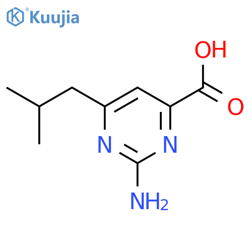 2-Amino-6-isobutylpyrimidine-4-carboxylic acid structure