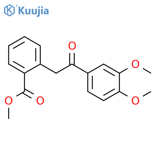 Benzoic acid, 2-[2-(3,4-dimethoxyphenyl)-2-oxoethyl]-, methyl ester structure