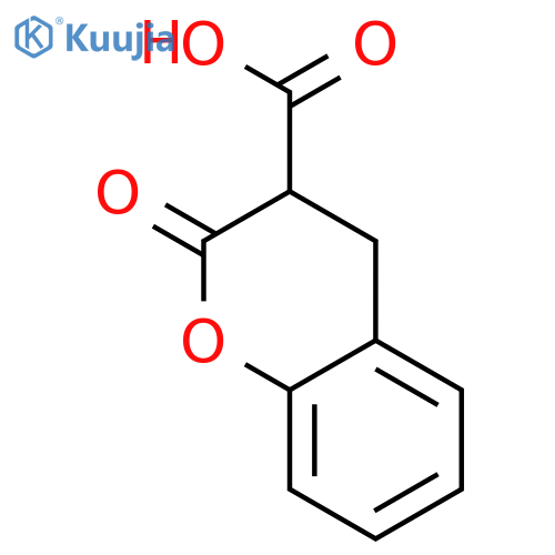 2-oxo-3,4-dihydro-2H-1-benzopyran-3-carboxylic acid structure