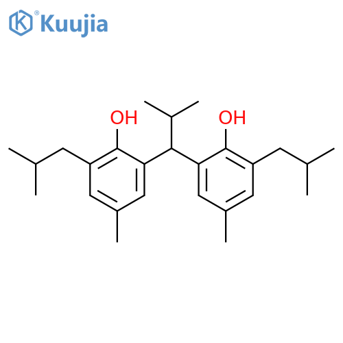 Phenol,2,2'-(2-methylpropylidene)bis[4-methyl-6-(2-methylpropyl)- structure