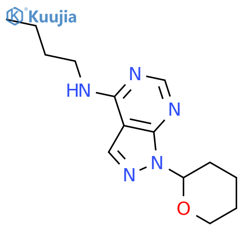 1H-Pyrazolo[3,4-d]pyrimidin-4-amine,N-butyl-1-(tetrahydro-2H-pyran-2-yl)- structure