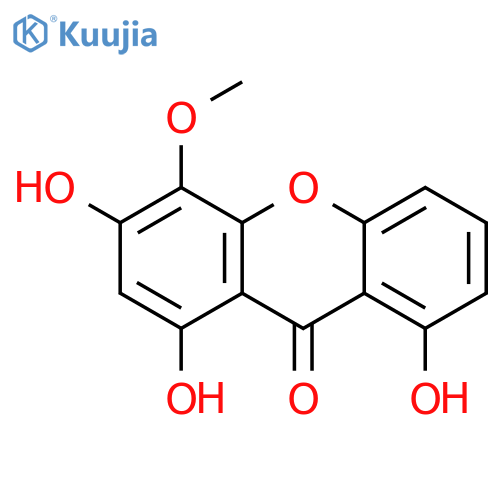 9H-Xanthen-9-one, 1,3,8-trihydroxy-4-methoxy- structure