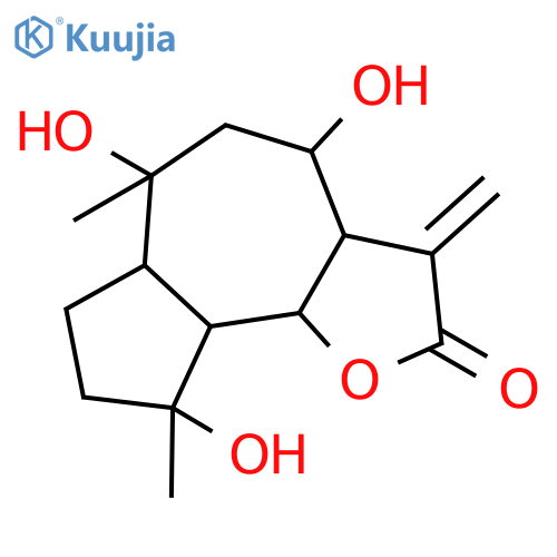 3a,4,5,6,6a,7,8,9,9a,9b-Decahydro-4,6,9-trihydroxy-6,9-dimethyl-3-methyleneazuleno[4,5-b]furan-2(3H)-one structure