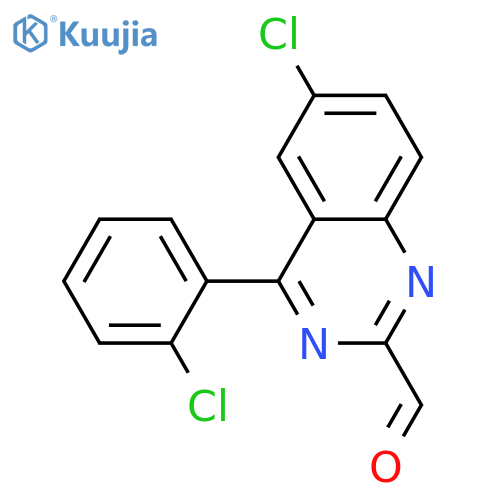 6-Chloro-4-(2-chlorophenyl)-2-quinazolinecarboxaldehyde structure