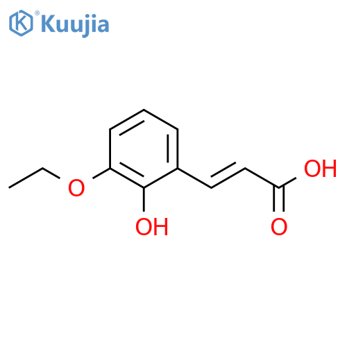 3-(3-ethoxy-2-hydroxyphenyl)prop-2-enoic acid structure
