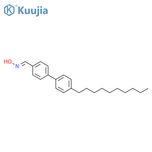[1,1'-Biphenyl]-4-carboxaldehyde, 4'-decyl-, oxime structure