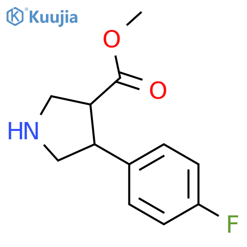 trans-Methyl-4-(4-fluorophenyl)pyrrolidine-3-carboxylate structure