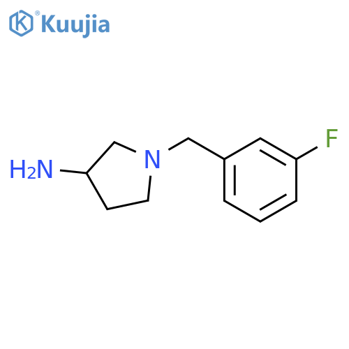 1-(3-fluorophenyl)methylpyrrolidin-3-amine structure