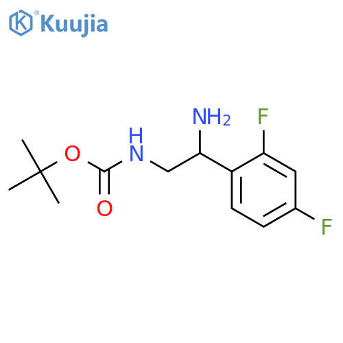 tert-butyl N-2-amino-2-(2,4-difluorophenyl)ethylcarbamate structure