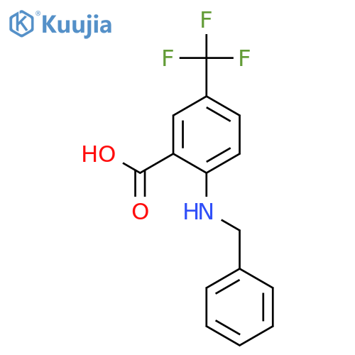 2-(Benzylamino)-5-(trifluoromethyl)benzoic acid structure