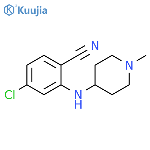 4-Chloro-2-(1-methylpiperidin-4-yl)aminobenzonitrile structure