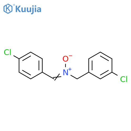 (Z)-[(3-chlorophenyl)methyl][(4-chlorophenyl)methylidene]oxidoazanium structure