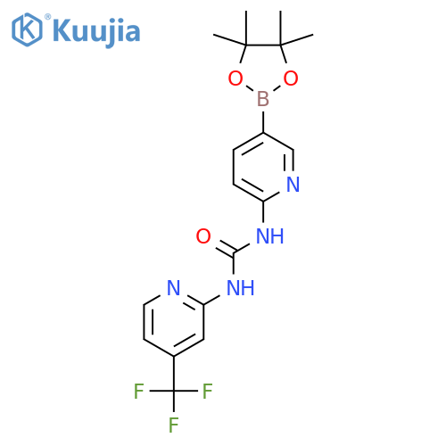 6-(3-(4-(Trifluoromethyl)pyridin-2-yl)ureido)pyridine-3-boronic acid pinacol ester structure