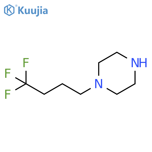 1-(4,4,4-trifluorobutyl)piperazine structure