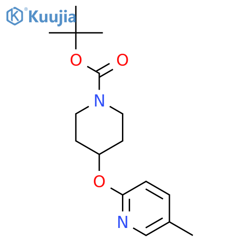 4-[(5-Methyl-2-pyridinyl)oxy]-1-piperidinecarboxylic acid tert-butul ester structure