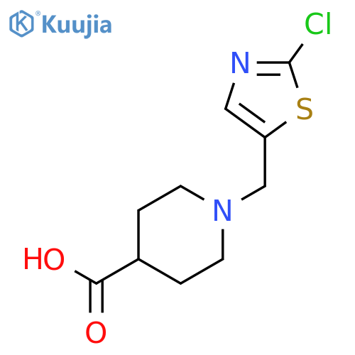1-[(2-Chloro-5-thiazolyl)methyl]-4-piperidinecarboxylic acid structure