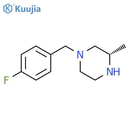 Piperazine, 1-[(4-fluorophenyl)methyl]-3-methyl-, (3S)- structure