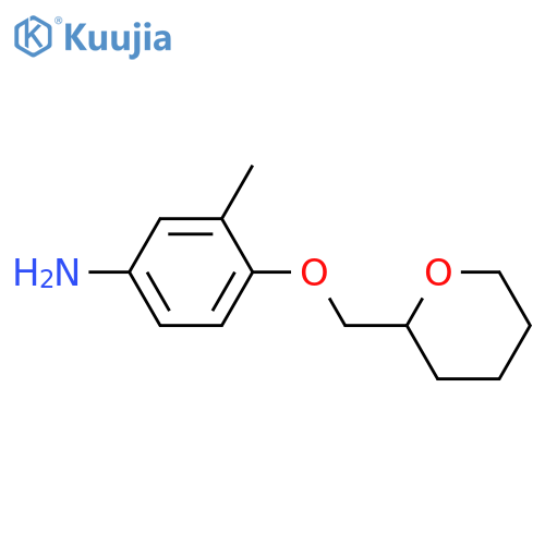3-Methyl-4-(tetrahydro-2H-pyran-2-ylmethoxy)-phenylamine structure