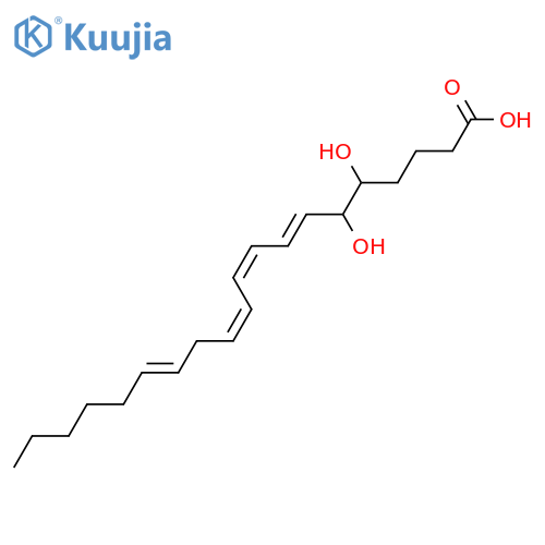 5,6-Dihydroxy-7,9,11,14-eicosatetraenoic acid; (5R,6S,7E,9E,11Z,14Z)-form structure