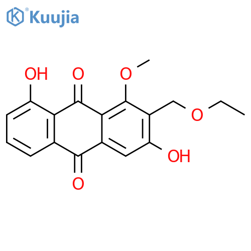 9,10-Anthracenedione,2-(ethoxymethyl)-3,8-dihydroxy-1-methoxy- structure