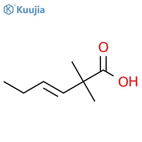 2,2-dimethylhex-3-enoic acid structure