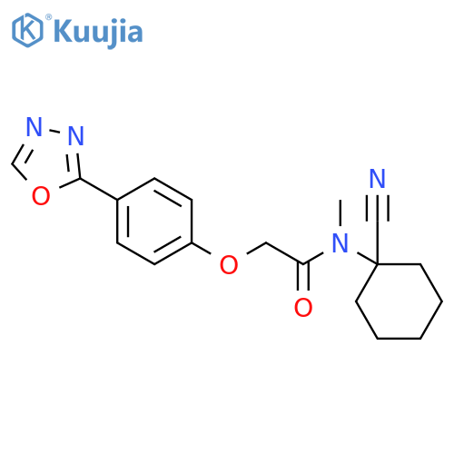 N-(1-Cyanocyclohexyl)-N-methyl-2-[4-(1,3,4-oxadiazol-2-yl)phenoxy]acetamide structure