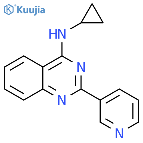 N-cyclopropyl-2-(pyridin-3-yl)quinazolin-4-amine structure