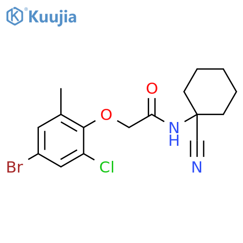 2-(4-Bromo-2-chloro-6-methylphenoxy)-N-(1-cyanocyclohexyl)acetamide structure