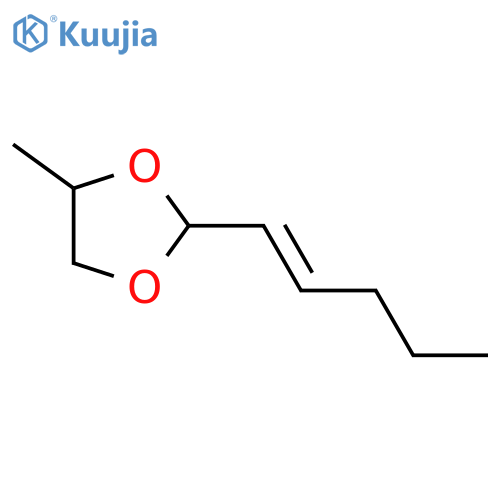 trans-2-Hexenal propyleneglycol acetal structure