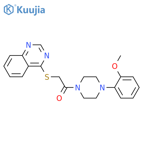 1-4-(2-methoxyphenyl)piperazin-1-yl-2-(quinazolin-4-ylsulfanyl)ethan-1-one structure