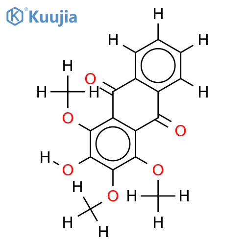 1,3,4-Tri-Me ether-1,2,3,4-Tetrahydroxyanthraquinone structure