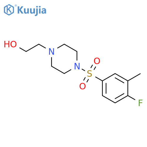 2-4-(4-fluoro-3-methylbenzenesulfonyl)piperazin-1-ylethan-1-ol structure
