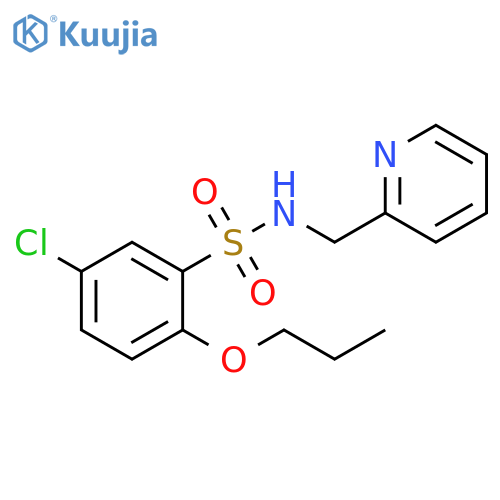 5-chloro-2-propoxy-N-(pyridin-2-yl)methylbenzene-1-sulfonamide structure