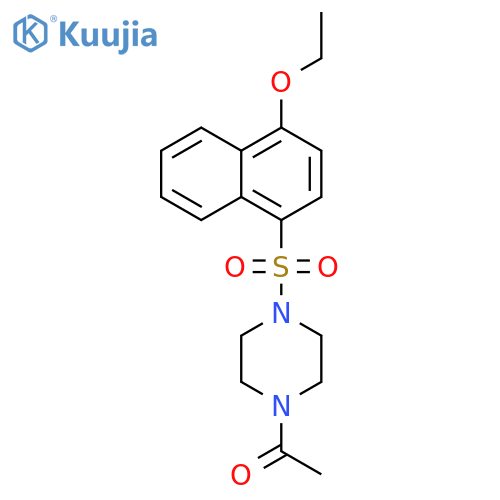 1-{4-(4-ethoxynaphthalen-1-yl)sulfonylpiperazin-1-yl}ethan-1-one structure