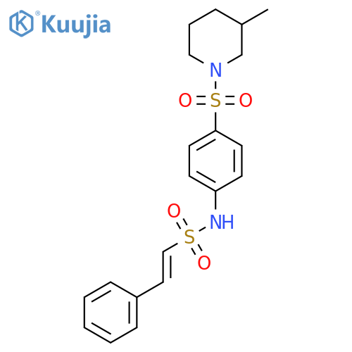 N-{4-[(3-methylpiperidin-1-yl)sulfonyl]phenyl}-2-phenylethene-1-sulfonamide structure