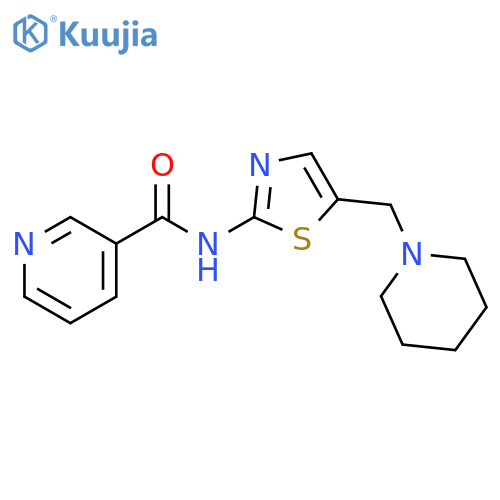 N-{5-(piperidin-1-yl)methyl-1,3-thiazol-2-yl}pyridine-3-carboxamide structure