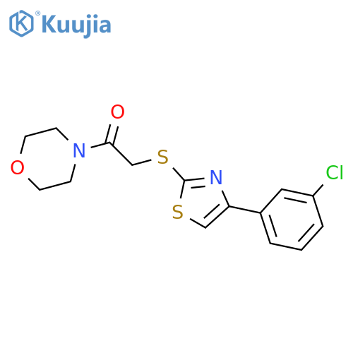 2-{4-(3-chlorophenyl)-1,3-thiazol-2-ylsulfanyl}-1-(morpholin-4-yl)ethan-1-one structure