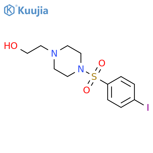 2-{4-(4-Iodophenyl)sulfonylpiperazino}-1-ethanol structure