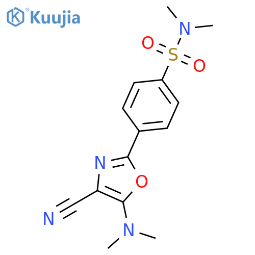 4-4-cyano-5-(dimethylamino)-1,3-oxazol-2-yl-N,N-dimethylbenzene-1-sulfonamide structure