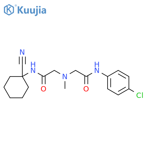 2-[[2-[(4-Chlorophenyl)amino]-2-oxoethyl]methylamino]-N-(1-cyanocyclohexyl)acetamide structure