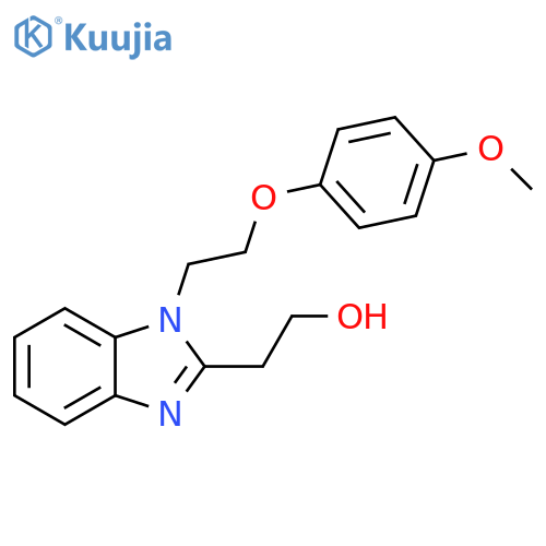 2-{1-2-(4-methoxyphenoxy)ethyl-1H-1,3-benzodiazol-2-yl}ethan-1-ol structure