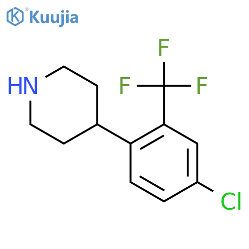 4-4-chloro-2-(trifluoromethyl)phenylpiperidine structure