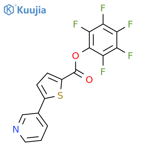 Pentafluorophenyl 5-pyrid-3-ylthiophene-2-carboxylate structure