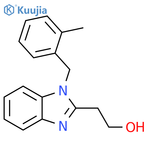2-{1-(2-methylphenyl)methyl-1H-1,3-benzodiazol-2-yl}ethan-1-ol structure